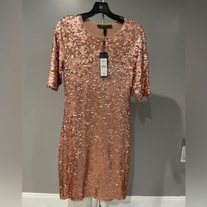 NEW! BCBG Rose gold sequin Dress!